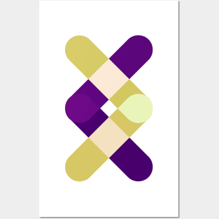 Geometric pattern minimal purple Posters and Art